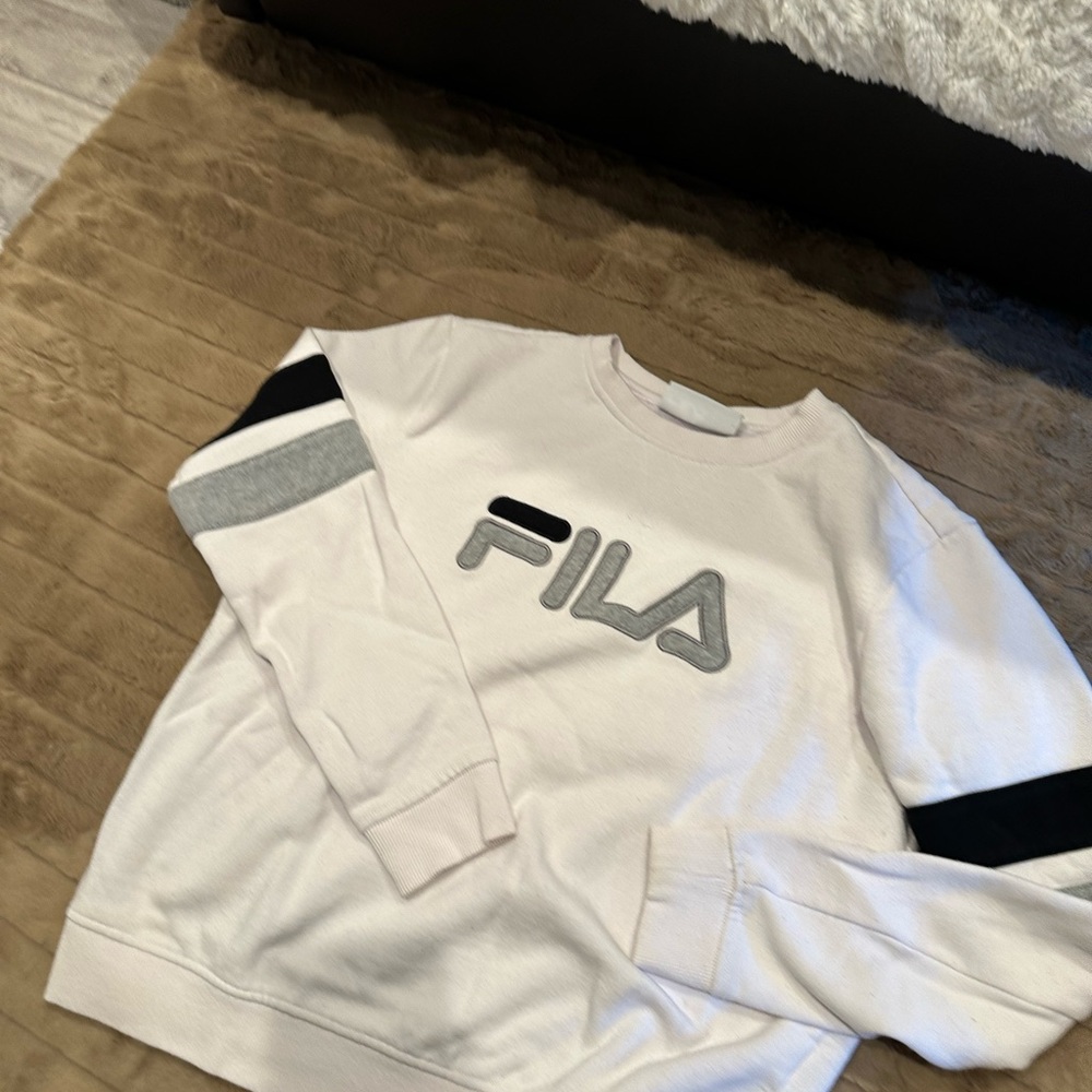 FILA Vintage 90s Oversized Baggy Trendy Neutral Sweatshirt Unisex Men’s Women’s